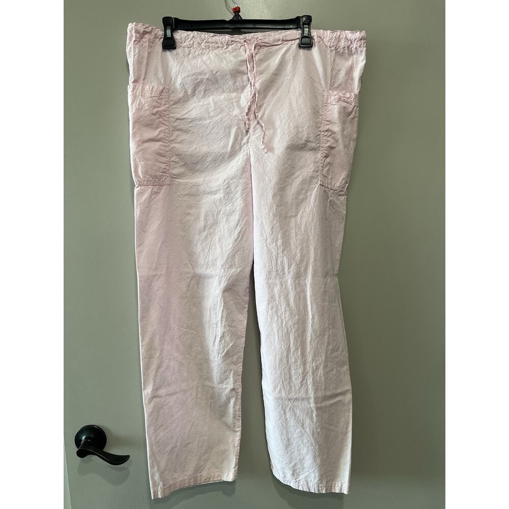 Naf Naf Paris 100% cotton Powder Pastel Pink Pant Sz French 8 Coastal ,vacation
